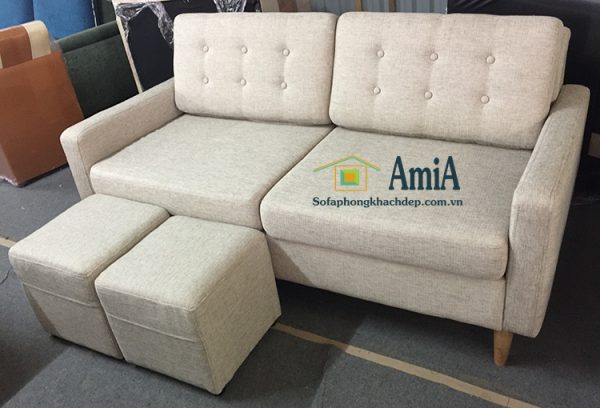 Hình ảnh Bộ ghế sofa văng nỉ đẹp 2 chỗ là mẫu ghế sofa mới tại Nội thất AmiA