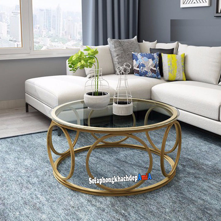 Hình ảnh Bàn kính sofa hiện đại cho phòng khách đẹp mê ly