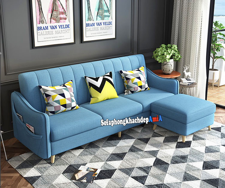 Hình ảnh Ghế sofa vải nỉ đẹp phòng khách kích thước nhỏ xinh cho phòng khách nhỏ, nhà nhỏ