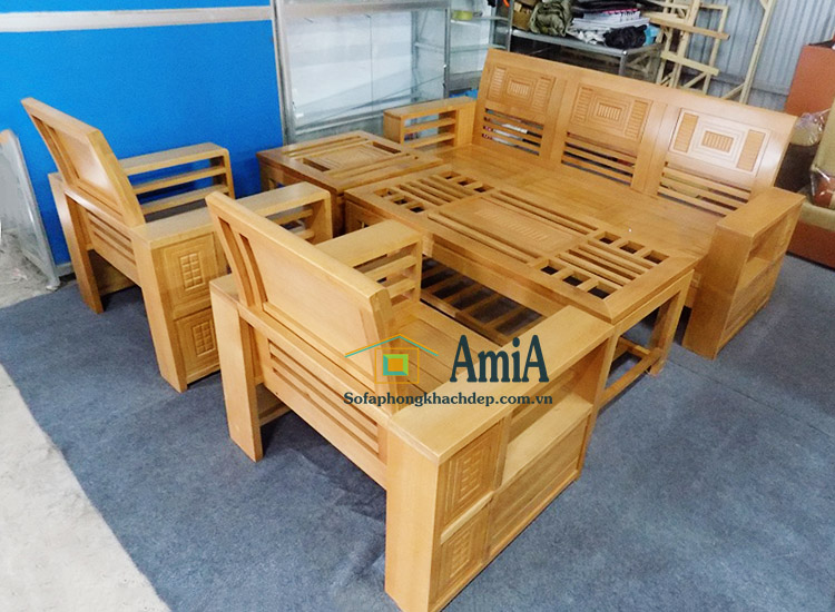 Hình ảnh bàn ghế sofa gỗ giá rẻ tại Hà Nội vừa đẹp vừa hiện đại