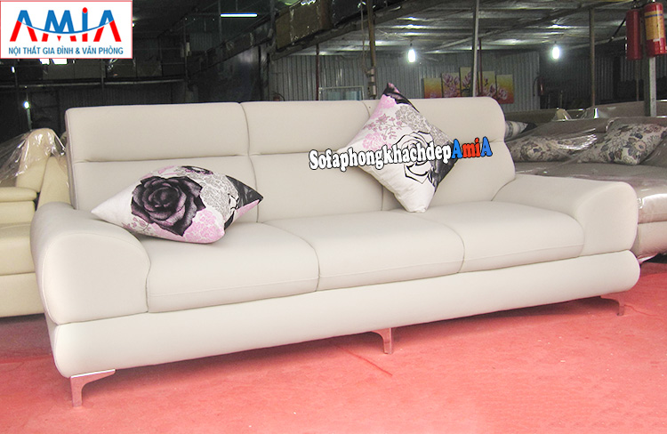 Hình ảnh Ghế sofa văng da đẹp phòng khách hiện đại AmiA