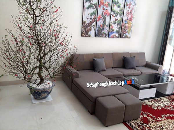Hình ảnh Mẫu sofa phòng khách đẹp nhà ống thiết kế dạng sofa góc phòng khách đẹp
