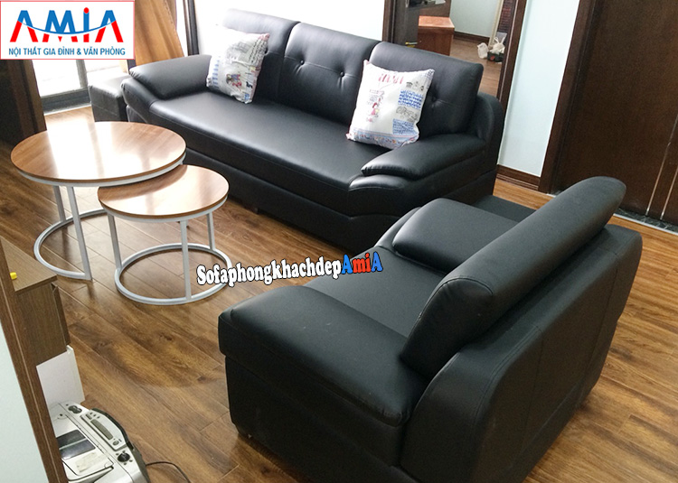 Hình ảnh Mẫu bàn sofa giá rẻ đẹp Hà Nội cho phòng khách kết hợp ghế sofa văng, sofa đơn