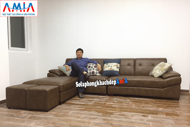 Hình ảnh Mẫu sofa văng dài cho phòng khách nhỏ hẹp nhà chung cư