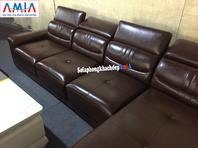 Hình ảnh Ghế sofa da cho phòng khách lớn đẹp hiện đại và sang trọng tại Nội thất AmiA