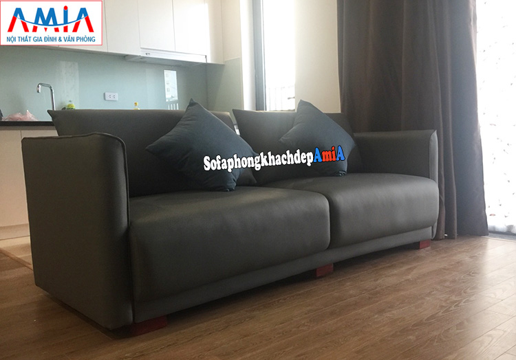 Hình ảnh Mẫu sofa văng da đẹp cho phòng khách nhỏ thiết kế 2 chỗ nhỏ xinh