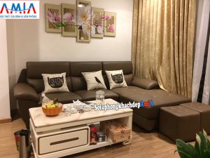 Hình ảnh Ghế sofa da Malaysia cho phòng khách đẹp AmiA SFD141c