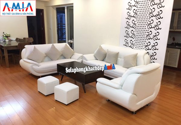 Hình ảnh Ghế sofa da nhập khẩu Hàn Quốc cho nhà phố, nhà chung cư đẹp hiện đại