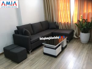 Hình ảnh Sofa nỉ nhỏ phòng khách chung cư giá rẻ tại Hà Nội