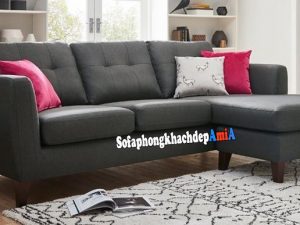 Hình ảnh Mẫu sofa phòng khách nhỏ giá rẻ thiết kế dạng sofa nỉ chữ L