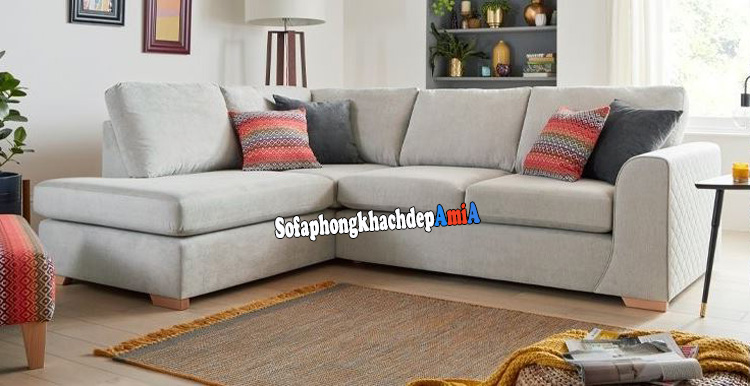 Hình ảnh Sofa nỉ góc kích thước nhỏ phòng khách tiết kiệm tối đa diện tích căn phòng