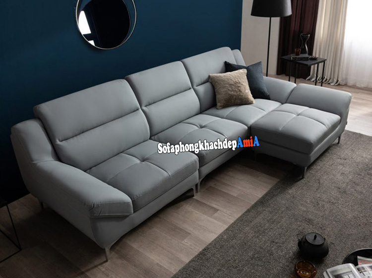 Hình ảnh Bộ sofa văng đẹp phòng khách hiện đại tích hợp với đôn lớn ghép thành sofa hình chữ L