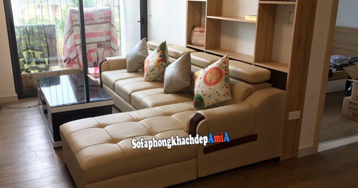 Hình ảnh Ghế sofa đẹp cho phòng khách Mipec Tây Sơn thiết kế dạng sofa góc chữ L