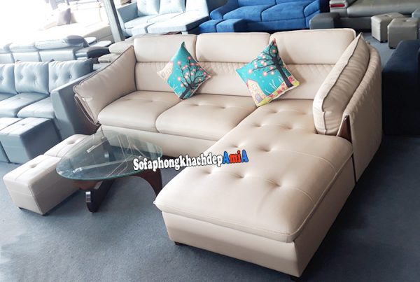 Hình ảnh Ghế sofa nhập khẩu Hàn Quốc đẹp hiện đại thiết kế hình chữ L cho phòng khách