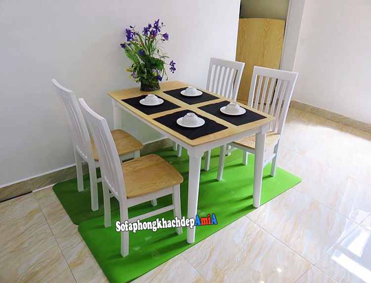 Hình ảnh Mẫu bàn ghế ăn đẹp 4 chỗ giá rẻ cho phòng ăn hiện đại