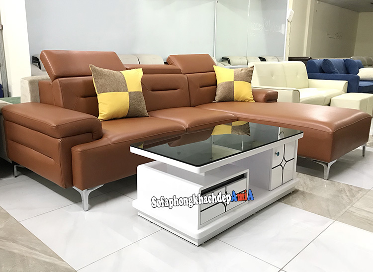 Hình ảnh Sofa da nhập khẩu Hàn Quốc cho phòng khách cao cấp