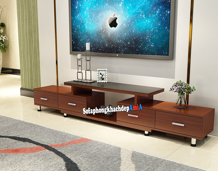 Hình ảnh Kệ tivi gỗ hiện đại cho phòng khách đẹp chung cư