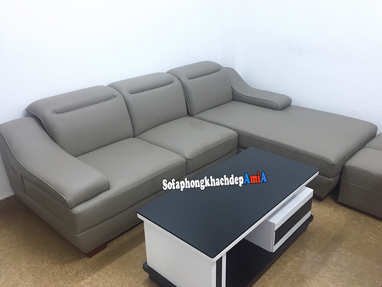 Hình ảnh Sofa góc giá rẻ Hà Nội phòng khách thiết kế hình chữ L