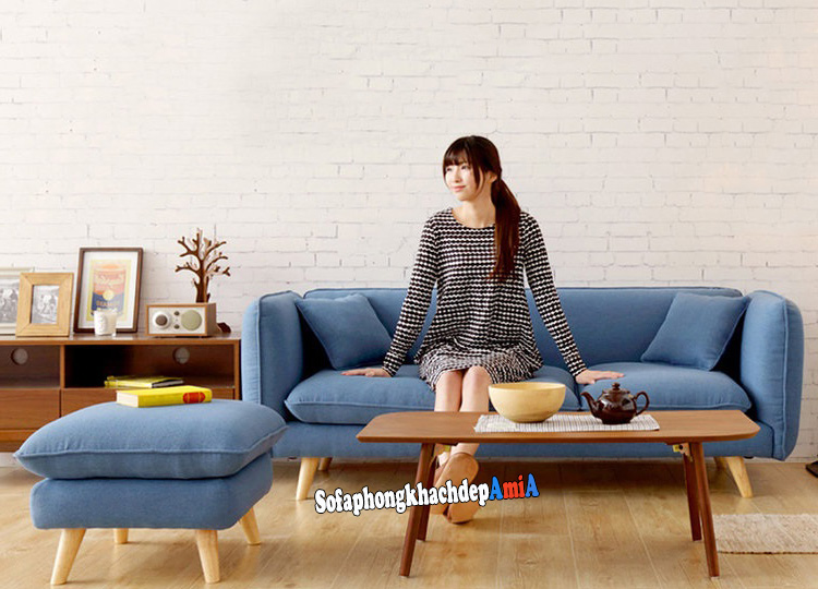 Hình ảnh thực tế mẫu sofa nỉ cho phòng khách nhỏ hẹp giá rẻ Hà Nội
