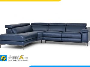 sofa góc chữ L bọc da bóng láng mịn AmiA 20135
