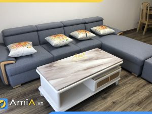 Mẫu sofa nỉ tay sơn AmiA340