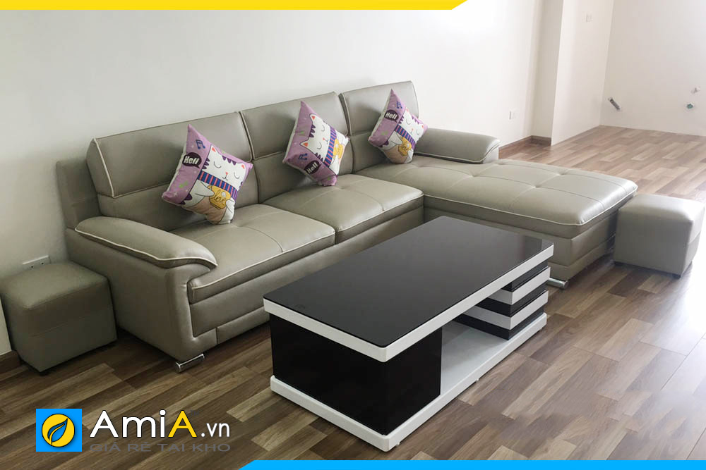 Ghế sofa phòng khách đẹp được bo viền nổi bật AmiA125