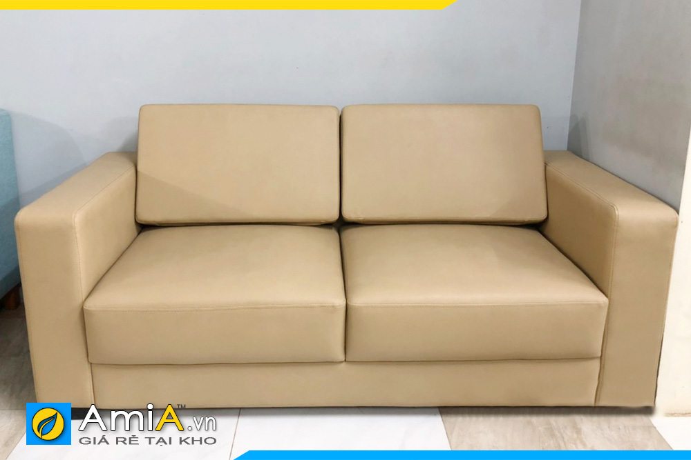 Ghế sofa da văng đôi đơn giản AmiA276