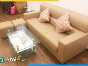 mẫu sofa da đẹp nhỏ gọn mini AmiA088