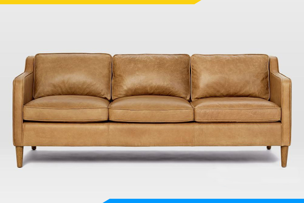 Ghế sofa da văng đơn giản tinh tế AmiA 20112
