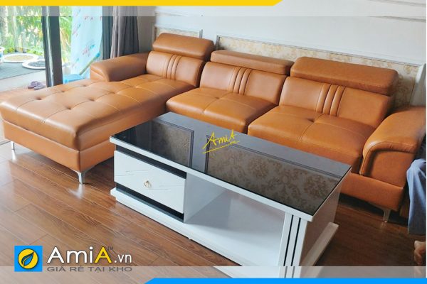 Sofa da nhà ống AmiA306
