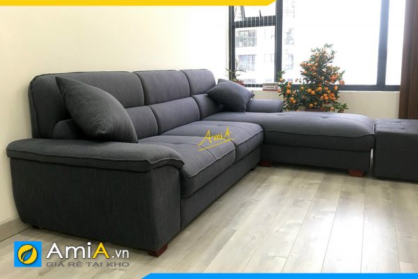 Ghế sofa góc chữ L chất liệu nỉ thô đẹp AmiA336