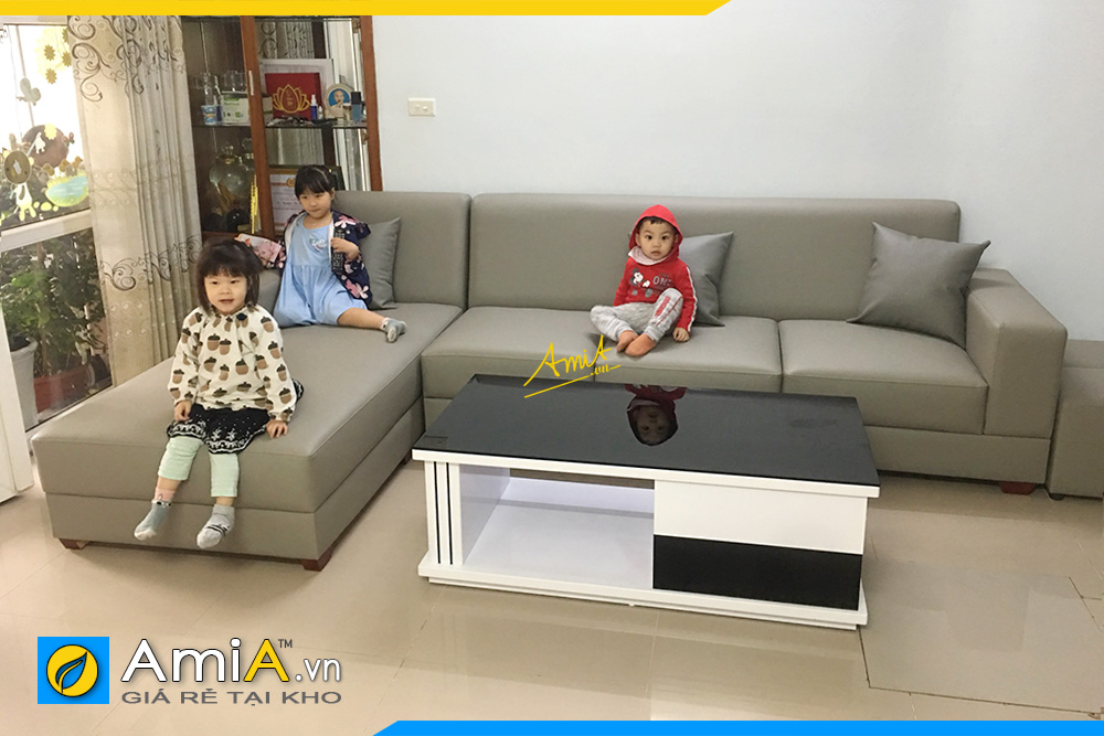 Ghế sofa da đẹp cho căn hộ chung cư AmiA332
