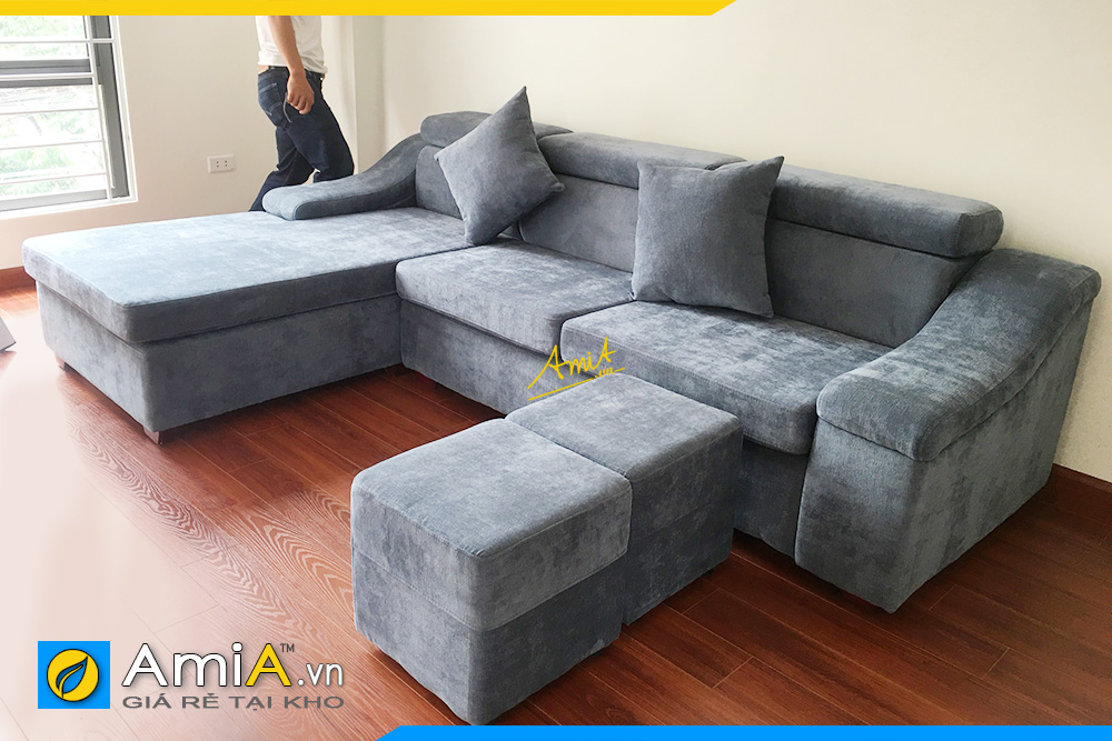 Mẫu sofa nỉ đẹp hiện đại cho phòng khách AmiA206