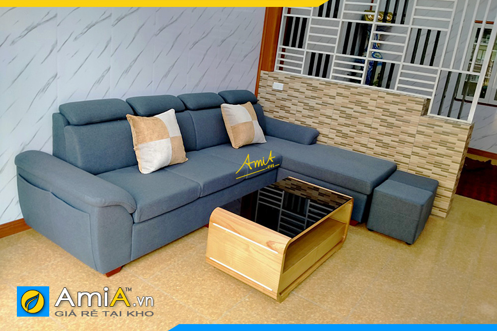 Ghế sofa da đẹp hiện đại chất liệu nỉ thô đẹp AmiA326