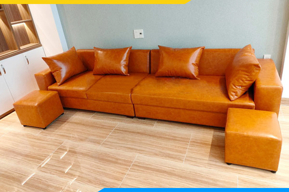 Mẫu sofa da đẹp hiện đại cho nhà tầng 1